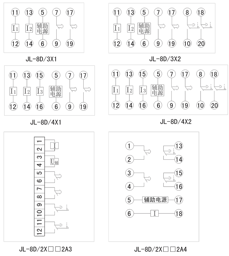 JL-8D/2X222A3內部接線圖